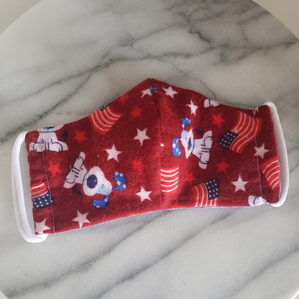 Patriotic pup face mask